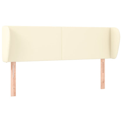 vidaXL Kopfteil mit Ohren Creme 147x23x78/88 cm Kunstleder