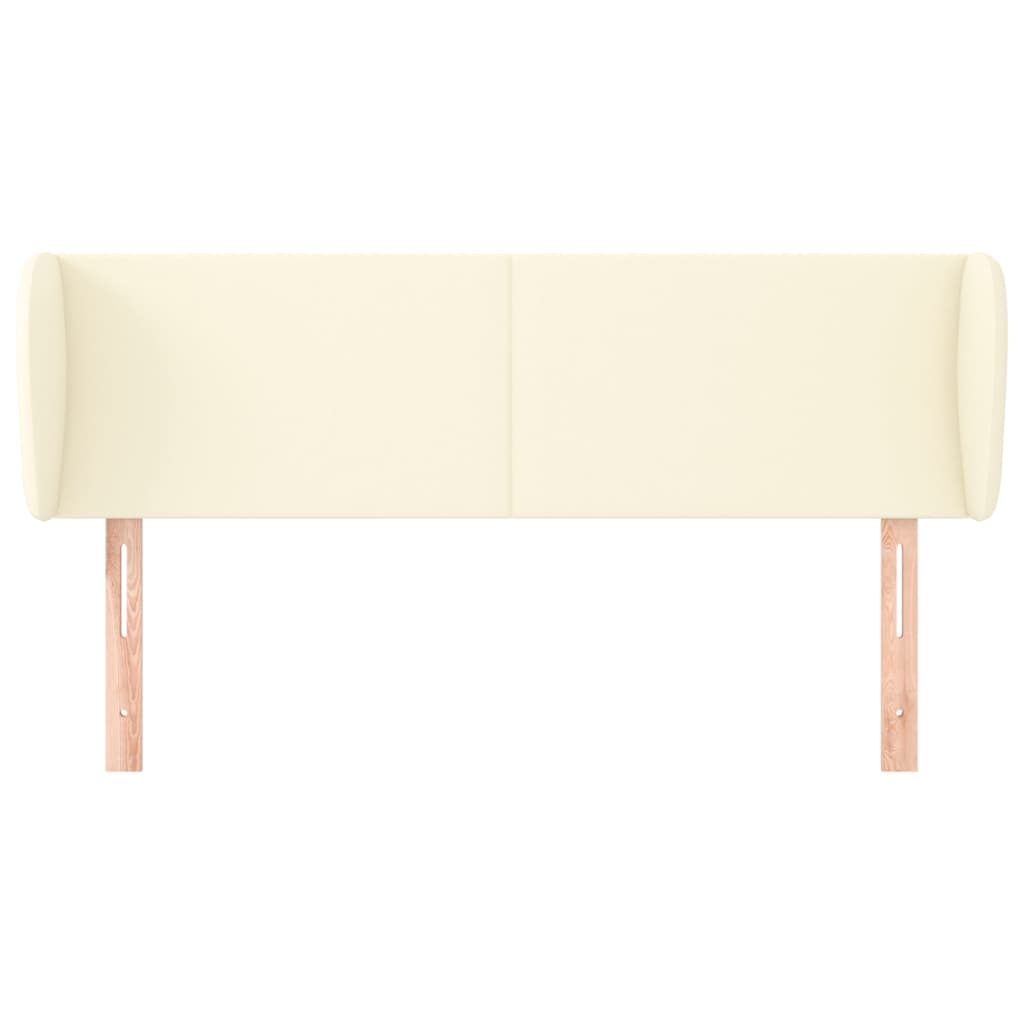 vidaXL Kopfteil mit Ohren Creme 147x23x78/88 cm Kunstleder