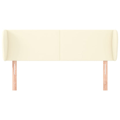 vidaXL Kopfteil mit Ohren Creme 147x23x78/88 cm Kunstleder