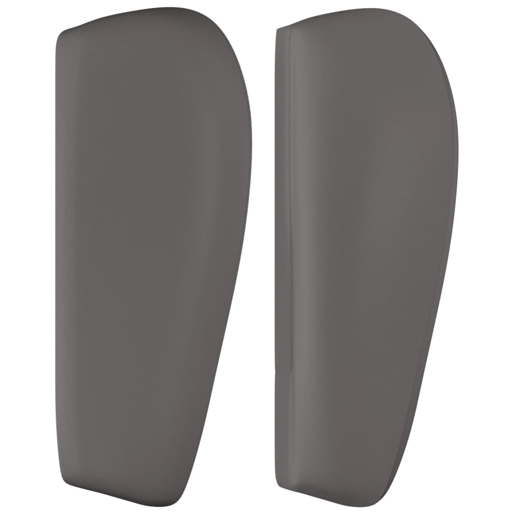 vidaXL Kopfteil mit Ohren Grau 163x23x78/88 cm Kunstleder