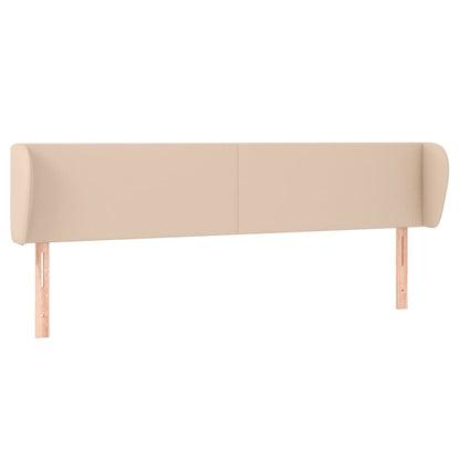 vidaXL Kopfteil mit Ohren Cappuccino-Braun 163x23x78/88 cm Kunstleder