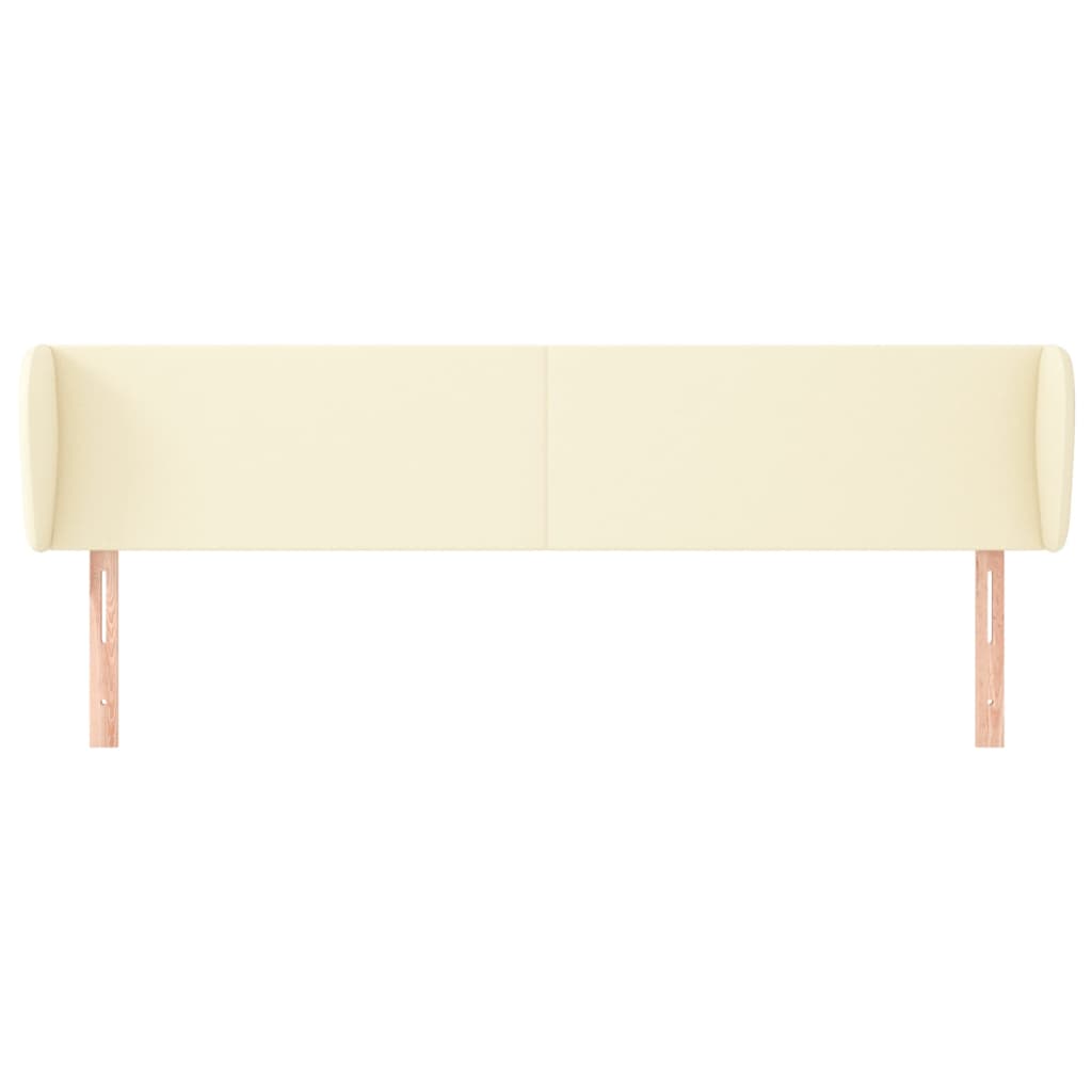 vidaXL Kopfteil mit Ohren Creme 183x23x78/88 cm Kunstleder