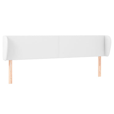 vidaXL Kopfteil mit Ohren Weiß 203x23x78/88 cm Kunstleder