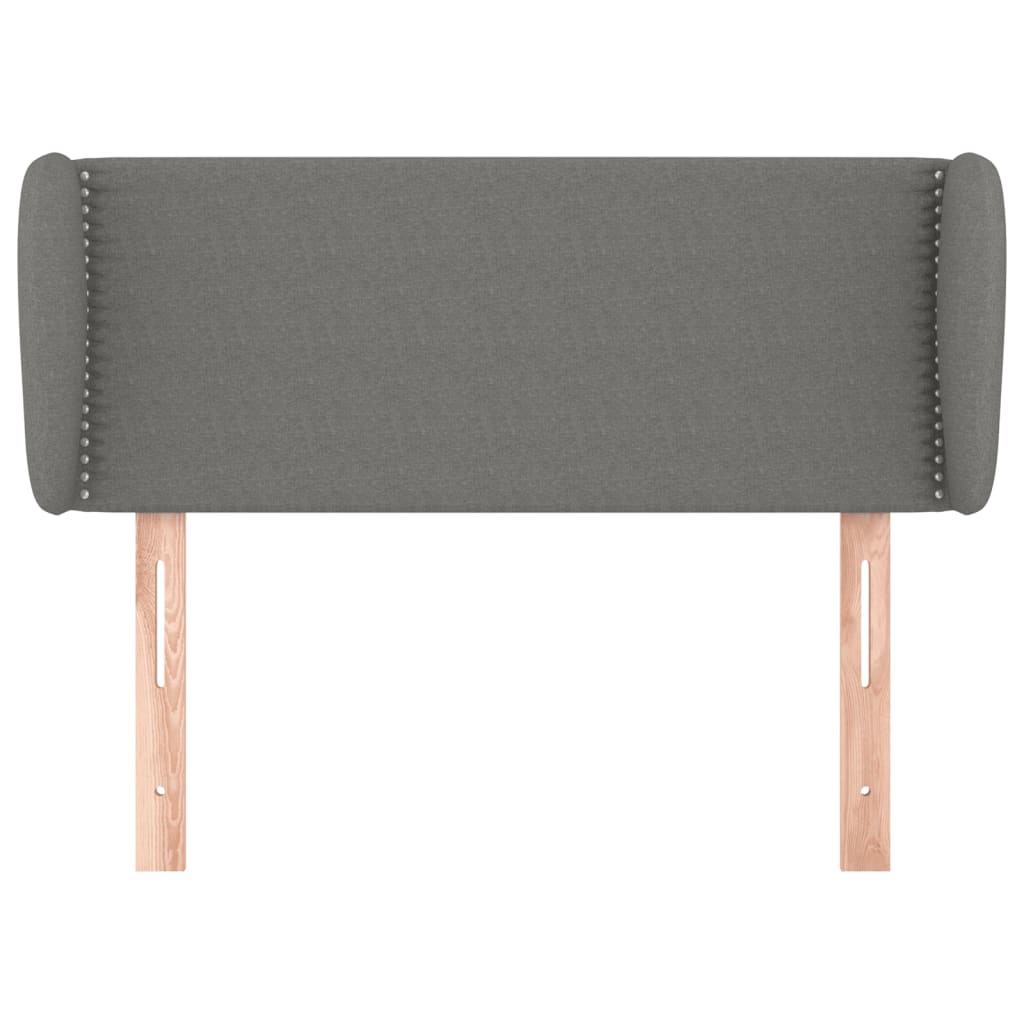 vidaXL Kopfteil mit Ohren Dunkelgrau 83x23x78/88 cm Stoff