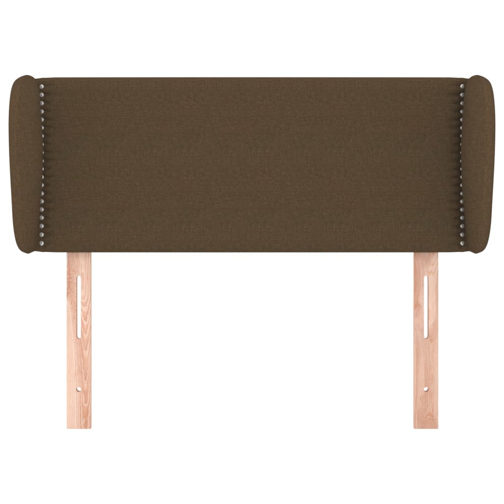 vidaXL Kopfteil mit Ohren Dunkelbraun 83x23x78/88 cm Stoff