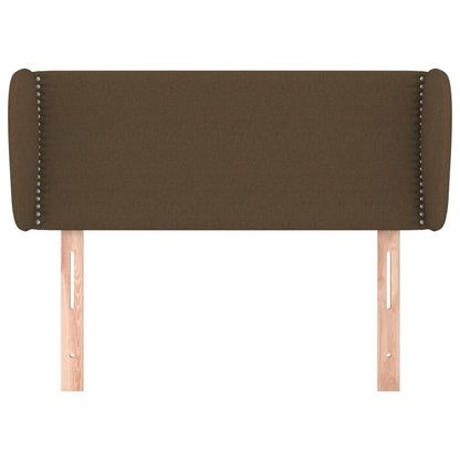 vidaXL Kopfteil mit Ohren Dunkelbraun 83x23x78/88 cm Stoff