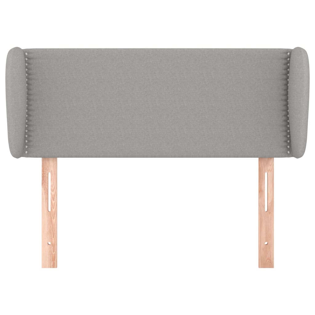 vidaXL Kopfteil mit Ohren Hellgrau 93x23x78/88 cm Stoff