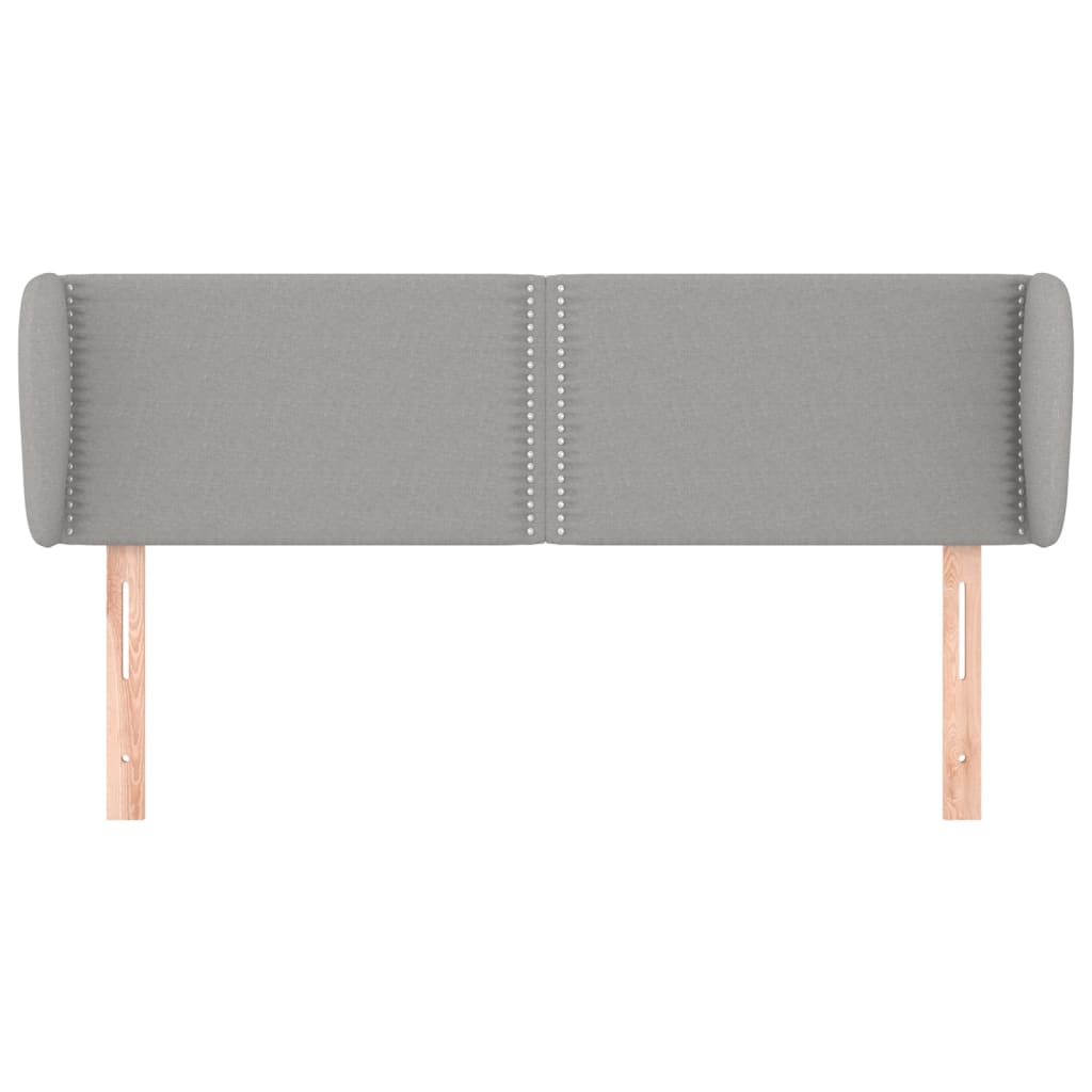 vidaXL Kopfteil mit Ohren Hellgrau 147x23x78/88 cm Stoff