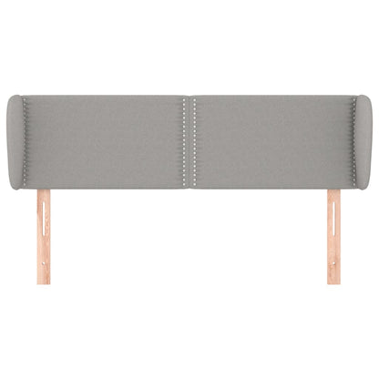 vidaXL Kopfteil mit Ohren Hellgrau 147x23x78/88 cm Stoff