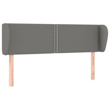 vidaXL Kopfteil mit Ohren Dunkelgrau 147x23x78/88 cm Stoff