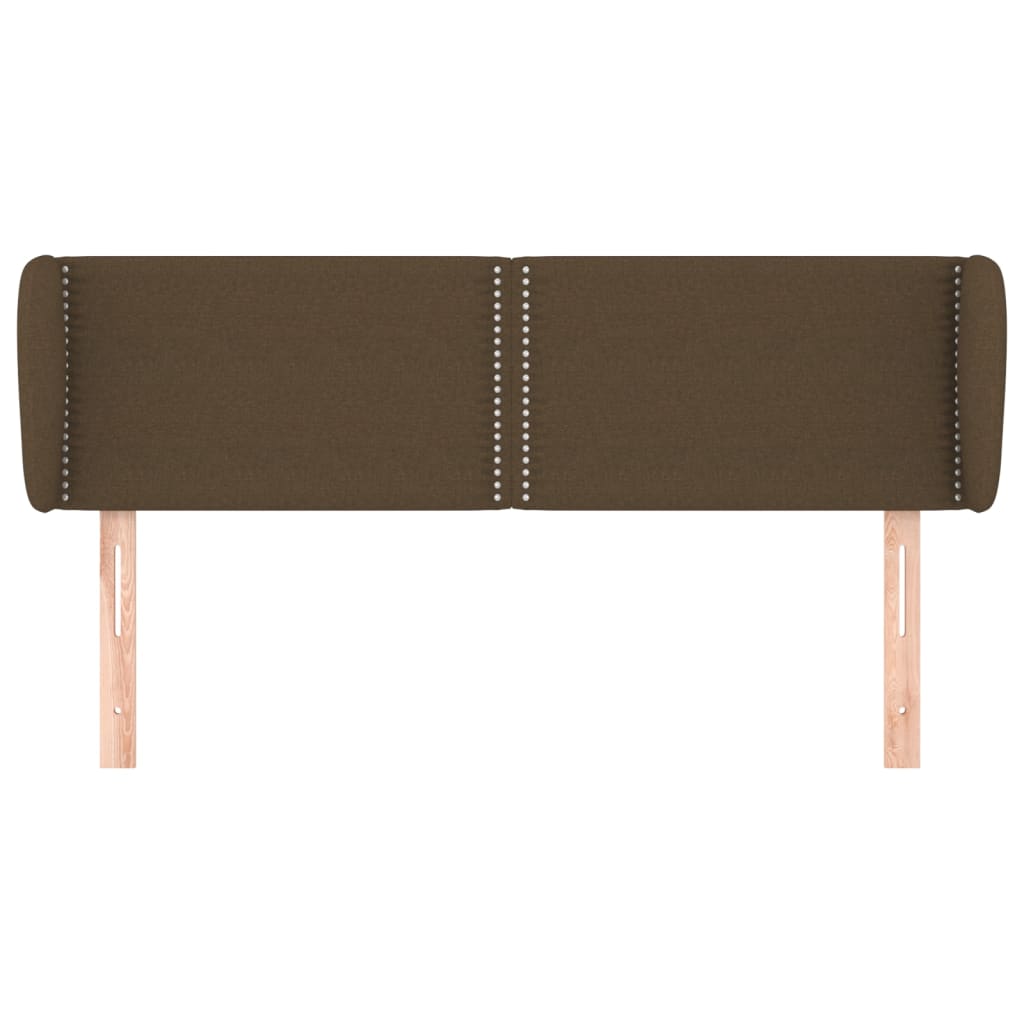 vidaXL Kopfteil mit Ohren Dunkelbraun 147x23x78/88 cm Stoff