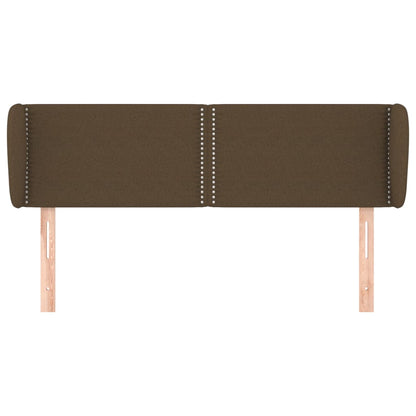 vidaXL Kopfteil mit Ohren Dunkelbraun 147x23x78/88 cm Stoff