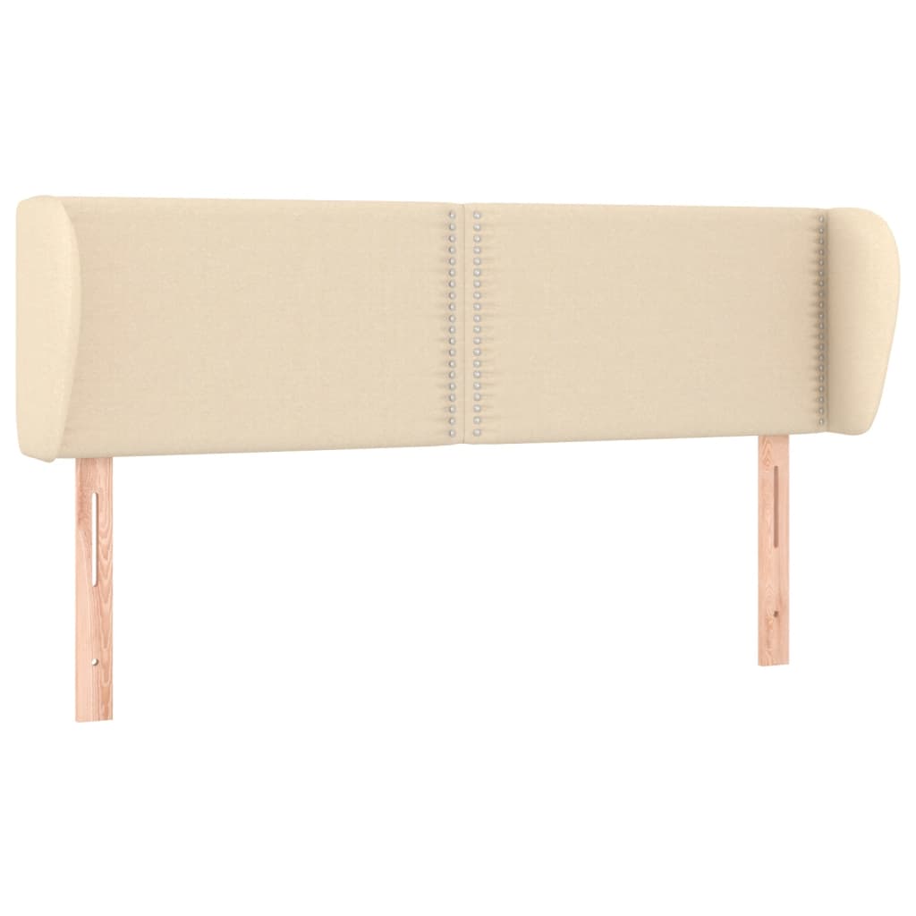 vidaXL Kopfteil mit Ohren Creme 147x23x78/88 cm Stoff