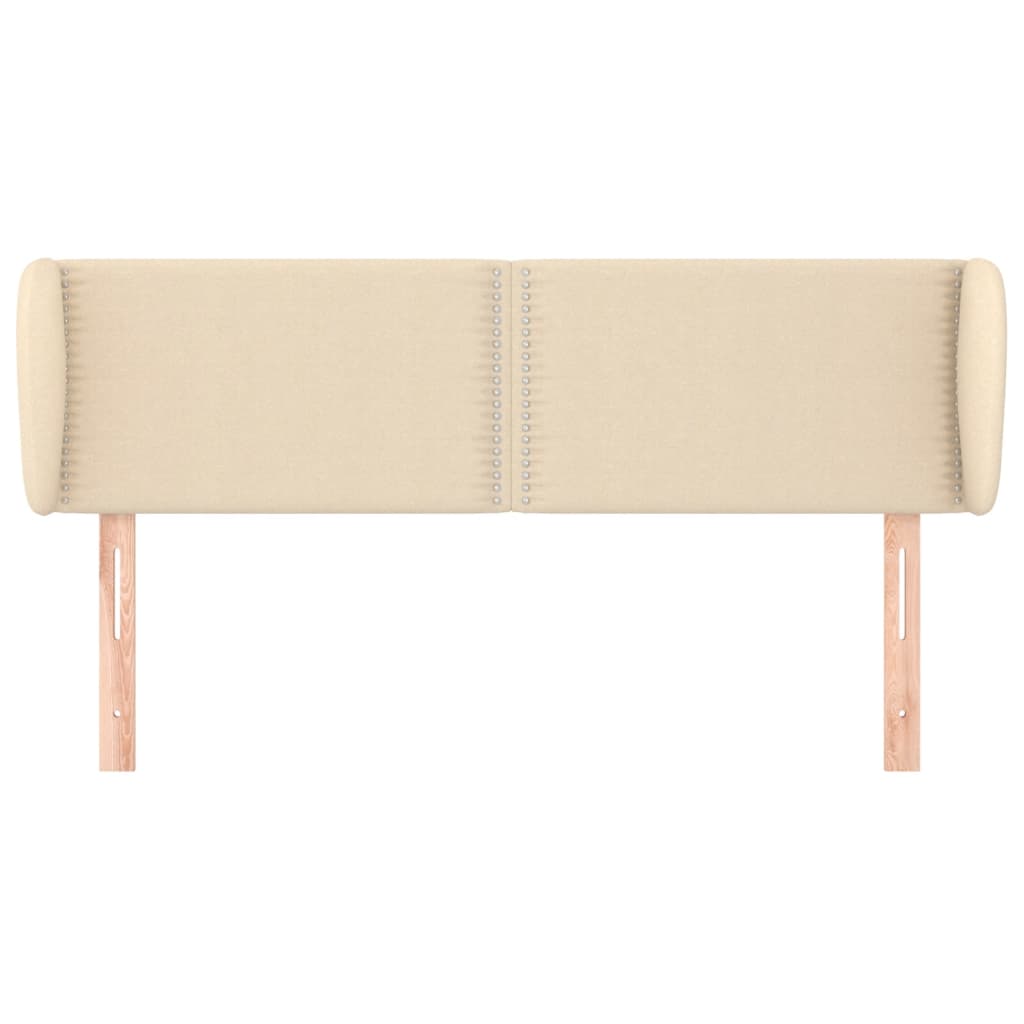 vidaXL Kopfteil mit Ohren Creme 147x23x78/88 cm Stoff