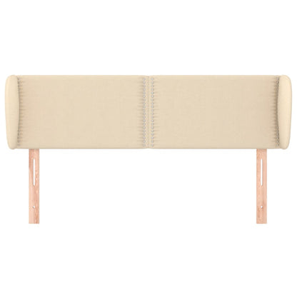 vidaXL Kopfteil mit Ohren Creme 147x23x78/88 cm Stoff