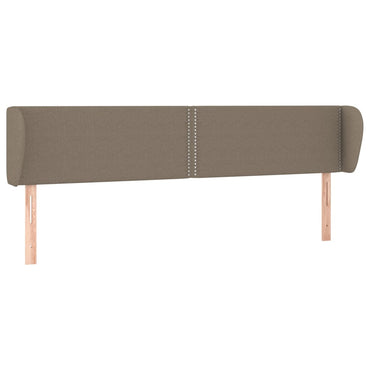 vidaXL Kopfteil mit Ohren Taupe 203x23x78/88 cm Stoff