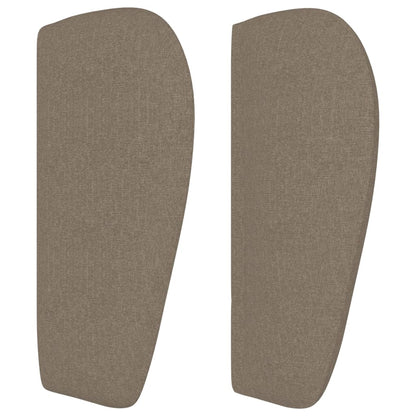 vidaXL Kopfteil mit Ohren Taupe 203x23x78/88 cm Stoff