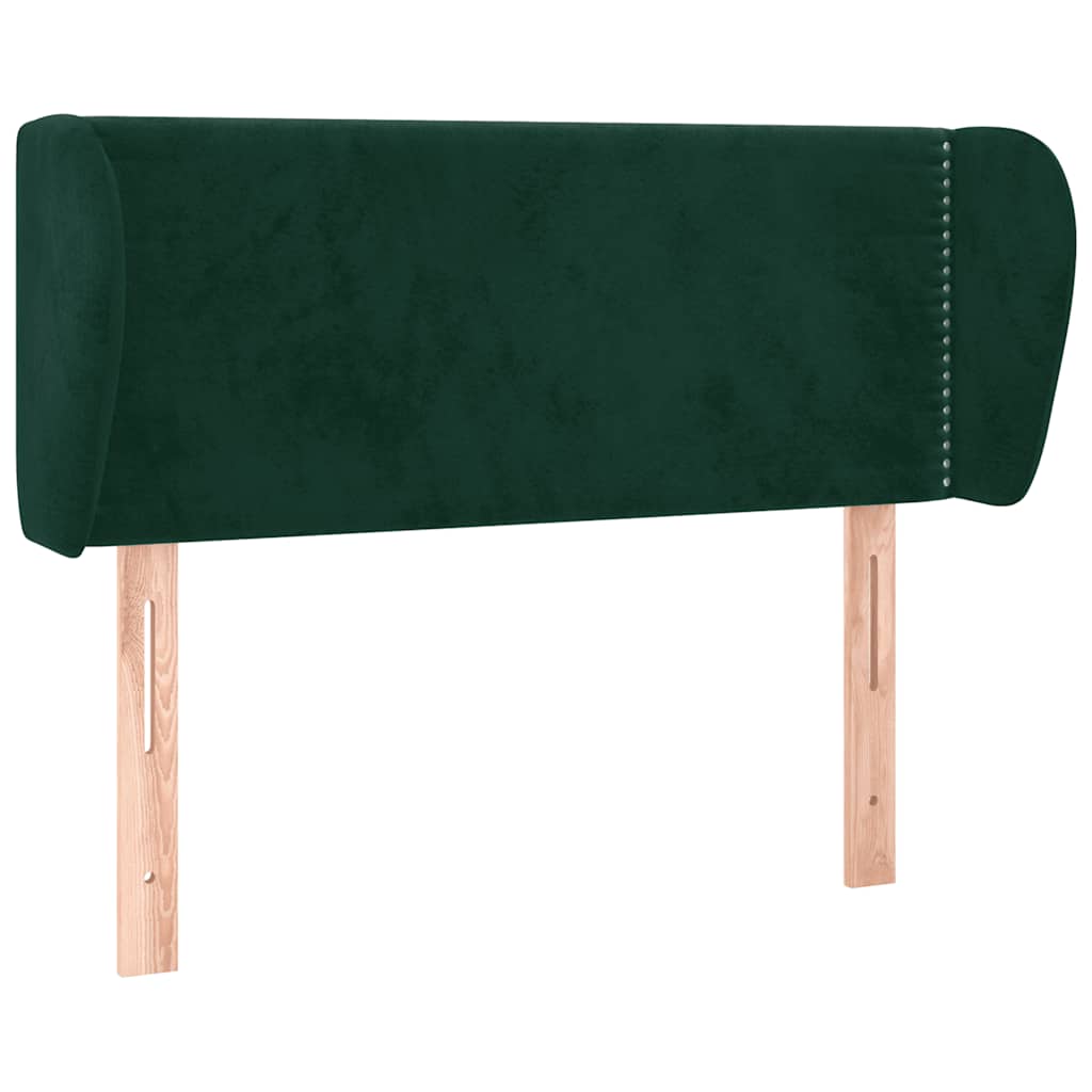 vidaXL Kopfteil mit Ohren Dunkelgrün 83x23x78/88 cm Samt