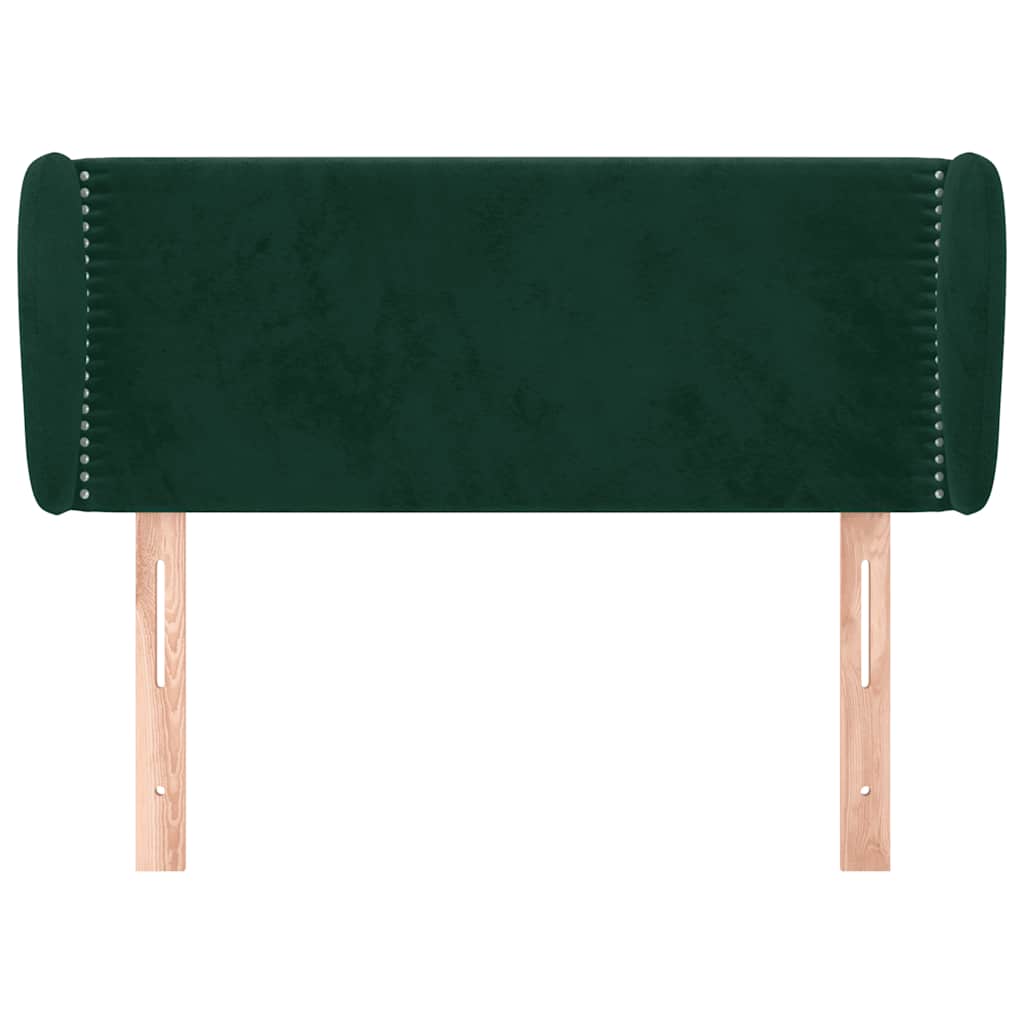 vidaXL Kopfteil mit Ohren Dunkelgrün 83x23x78/88 cm Samt