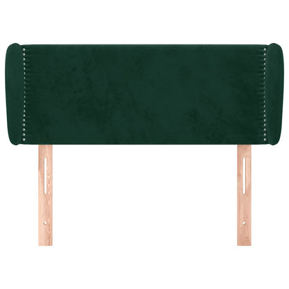 vidaXL Kopfteil mit Ohren Dunkelgrün 83x23x78/88 cm Samt