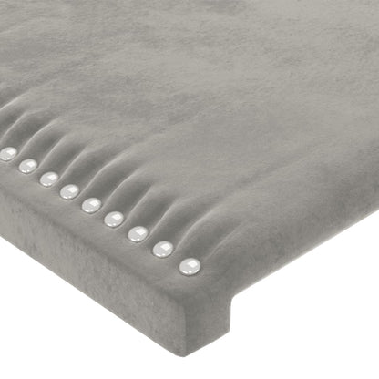 vidaXL Kopfteil mit Ohren Hellgrau 93x23x78/88 cm Samt