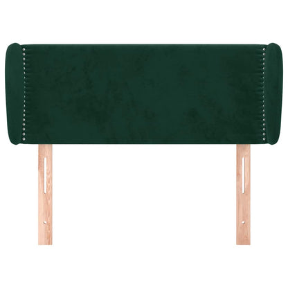 vidaXL Kopfteil mit Ohren Dunkelgrün 93x23x78/88 cm Samt