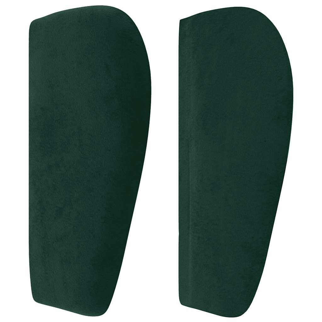 vidaXL Kopfteil mit Ohren Dunkelgrün 93x23x78/88 cm Samt