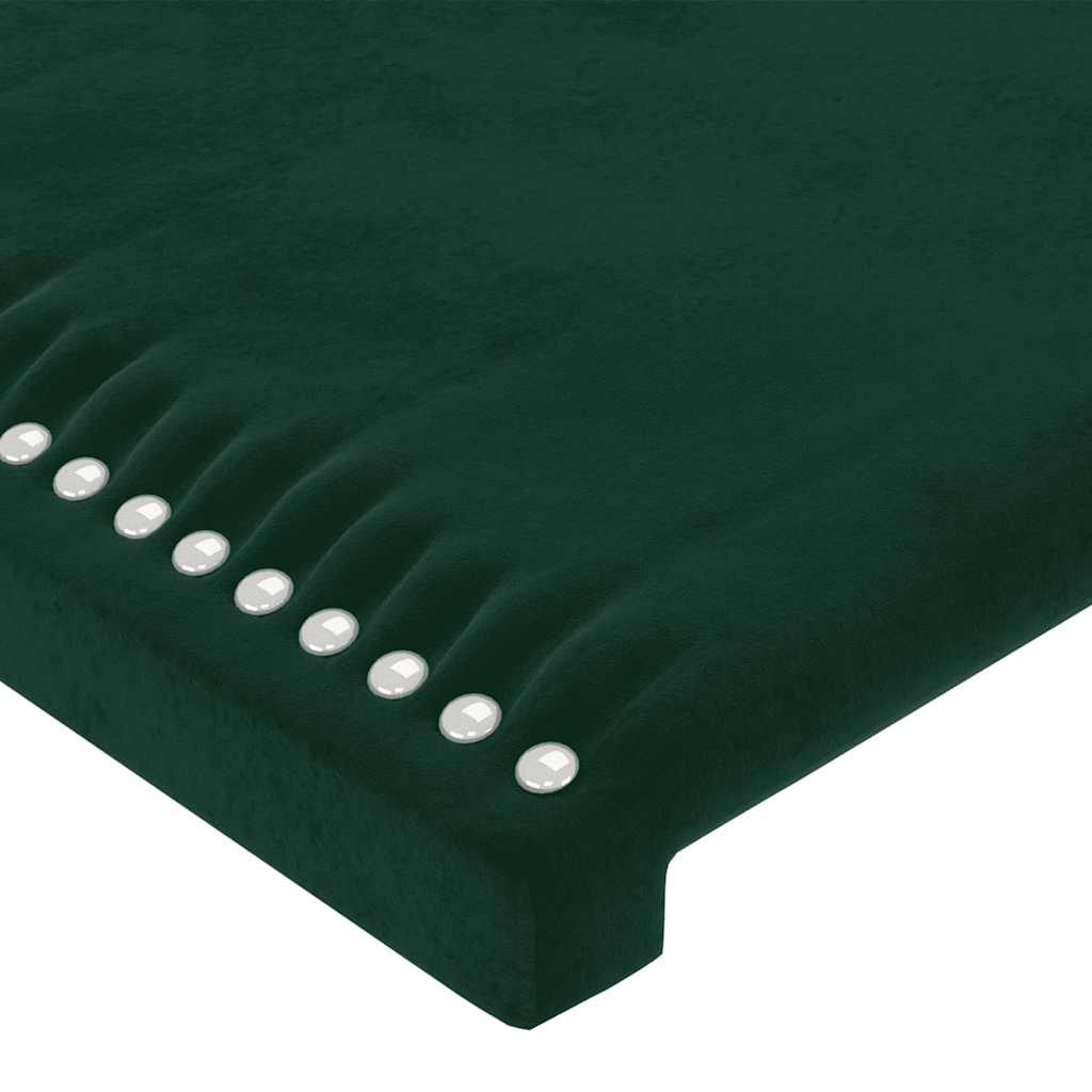vidaXL Kopfteil mit Ohren Dunkelgrün 93x23x78/88 cm Samt