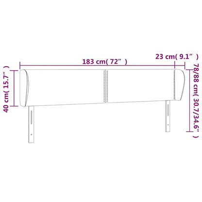 vidaXL Kopfteil mit Ohren Dunkelgrün 183x23x78/88 cm Samt