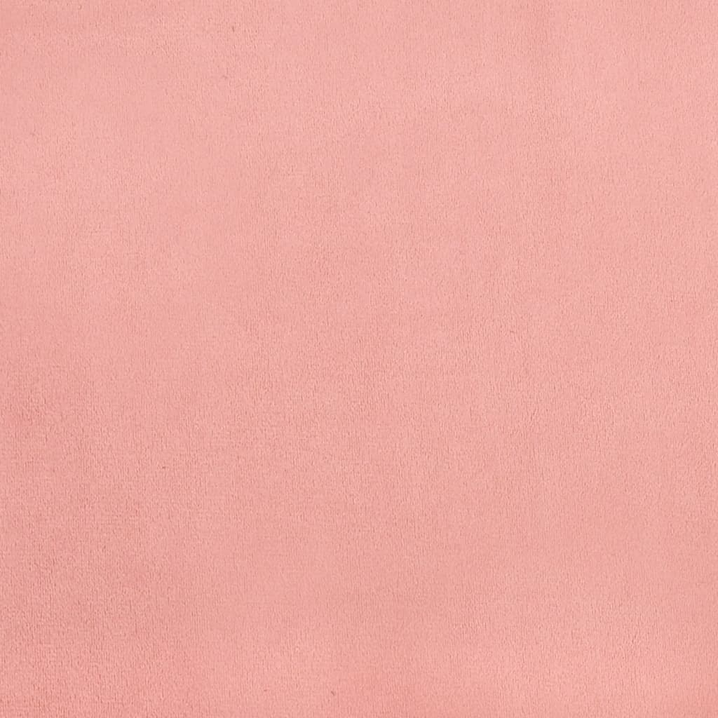vidaXL Kopfteil mit Ohren Rosa 203x23x78/88 cm Samt