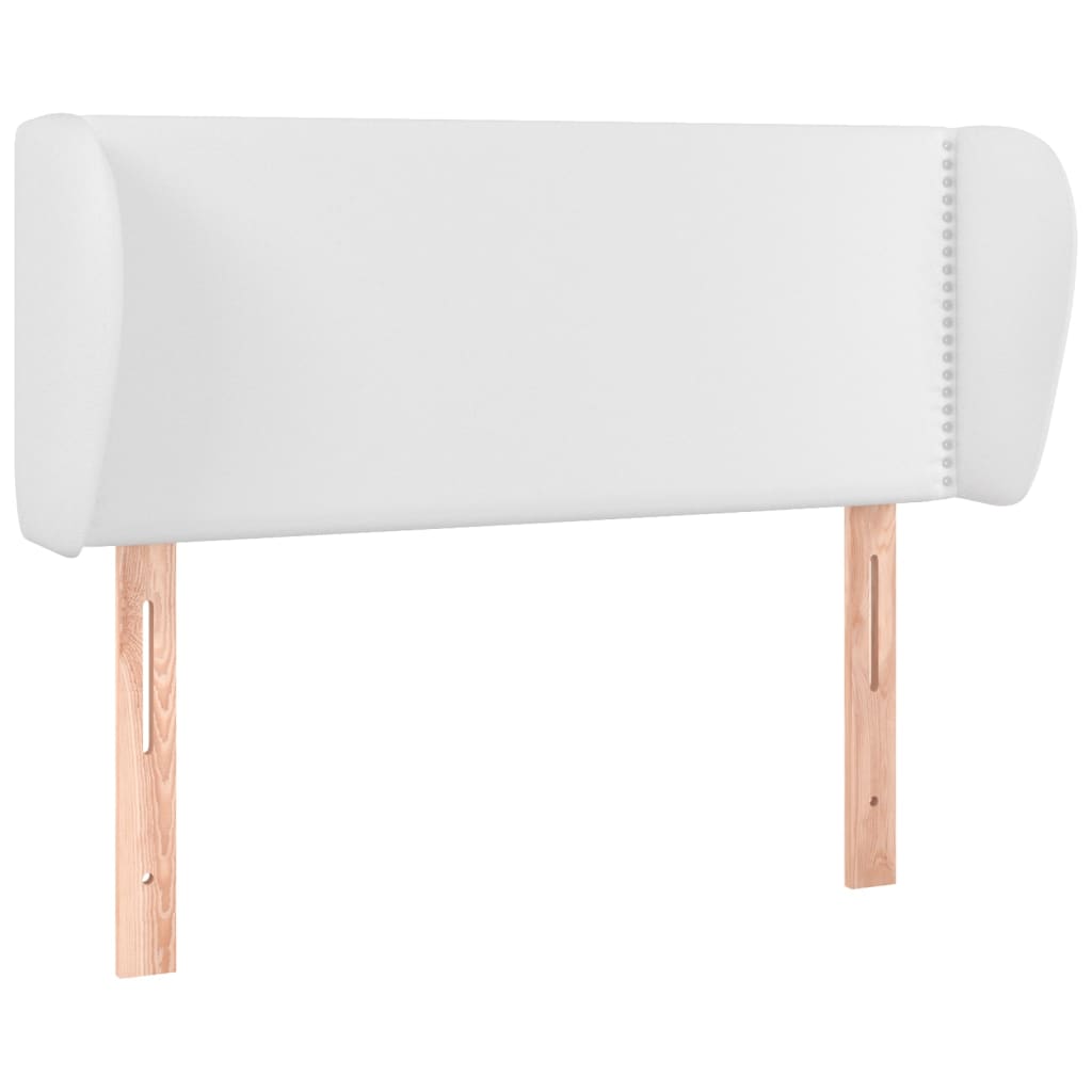 vidaXL Kopfteil mit Ohren Weiß 83x23x78/88 cm Kunstleder