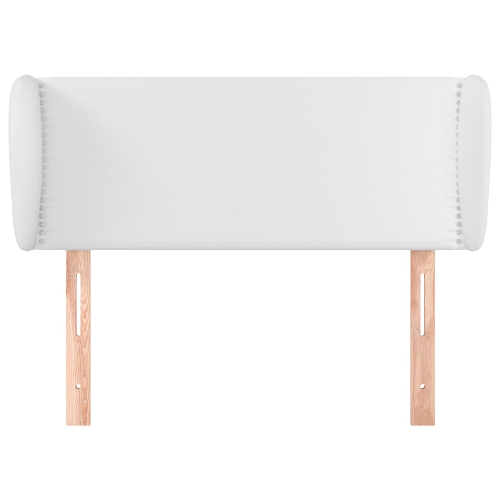 vidaXL Kopfteil mit Ohren Weiß 93x23x78/88 cm Kunstleder