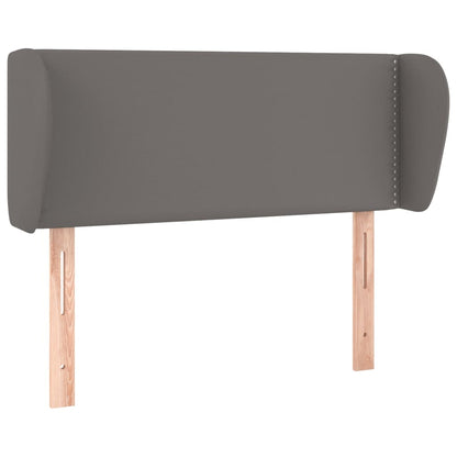 vidaXL Kopfteil mit Ohren Grau 103x23x78/88 cm Kunstleder