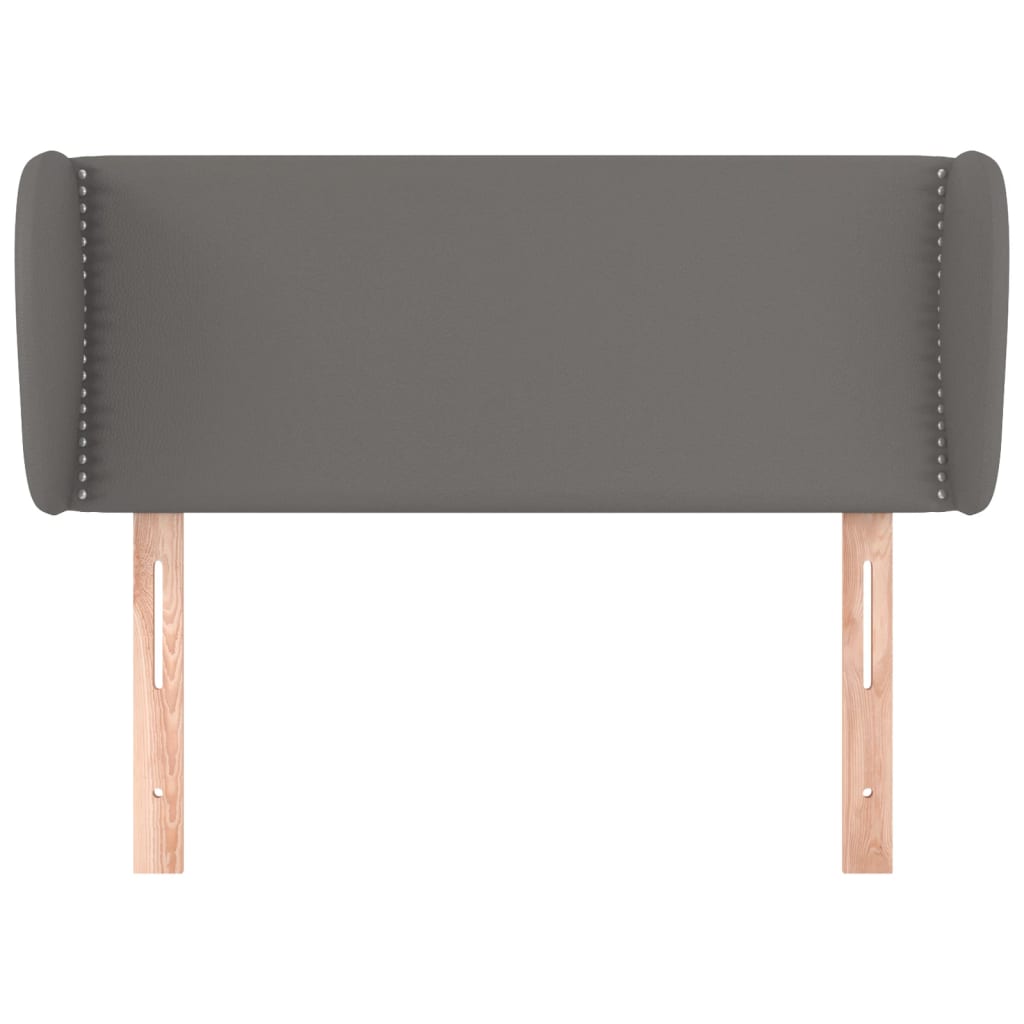 vidaXL Kopfteil mit Ohren Grau 103x23x78/88 cm Kunstleder