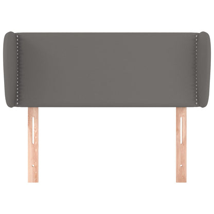 vidaXL Kopfteil mit Ohren Grau 103x23x78/88 cm Kunstleder