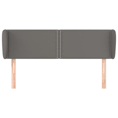 vidaXL Kopfteil mit Ohren Grau 147x23x78/88 cm Kunstleder