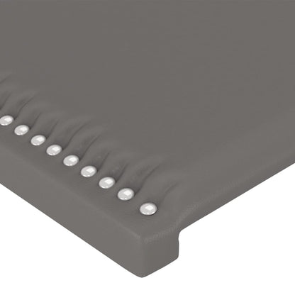 vidaXL Kopfteil mit Ohren Grau 147x23x78/88 cm Kunstleder