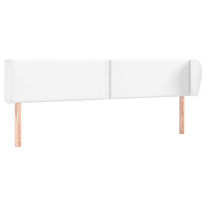 vidaXL Kopfteil mit Ohren Weiß 183x23x78/88 cm Kunstleder