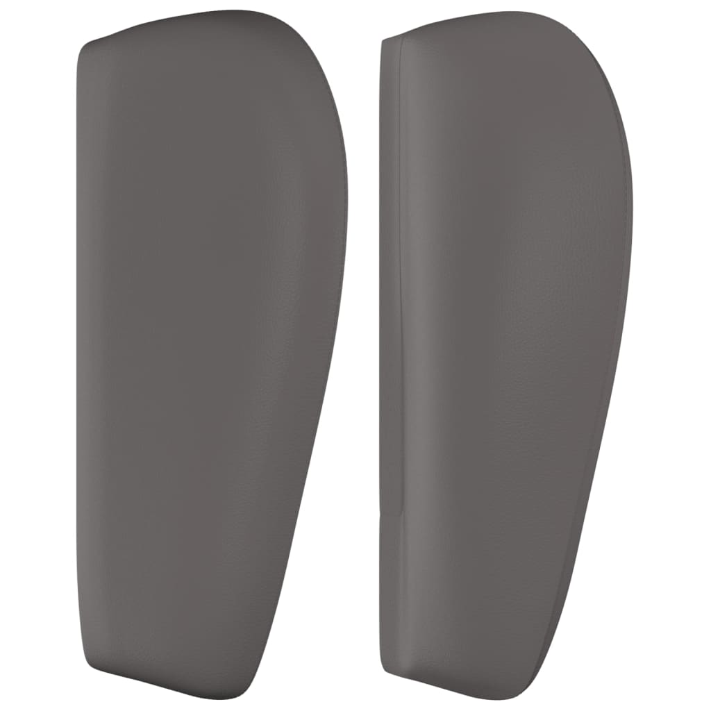vidaXL Kopfteil mit Ohren Grau 183x23x78/88 cm Kunstleder