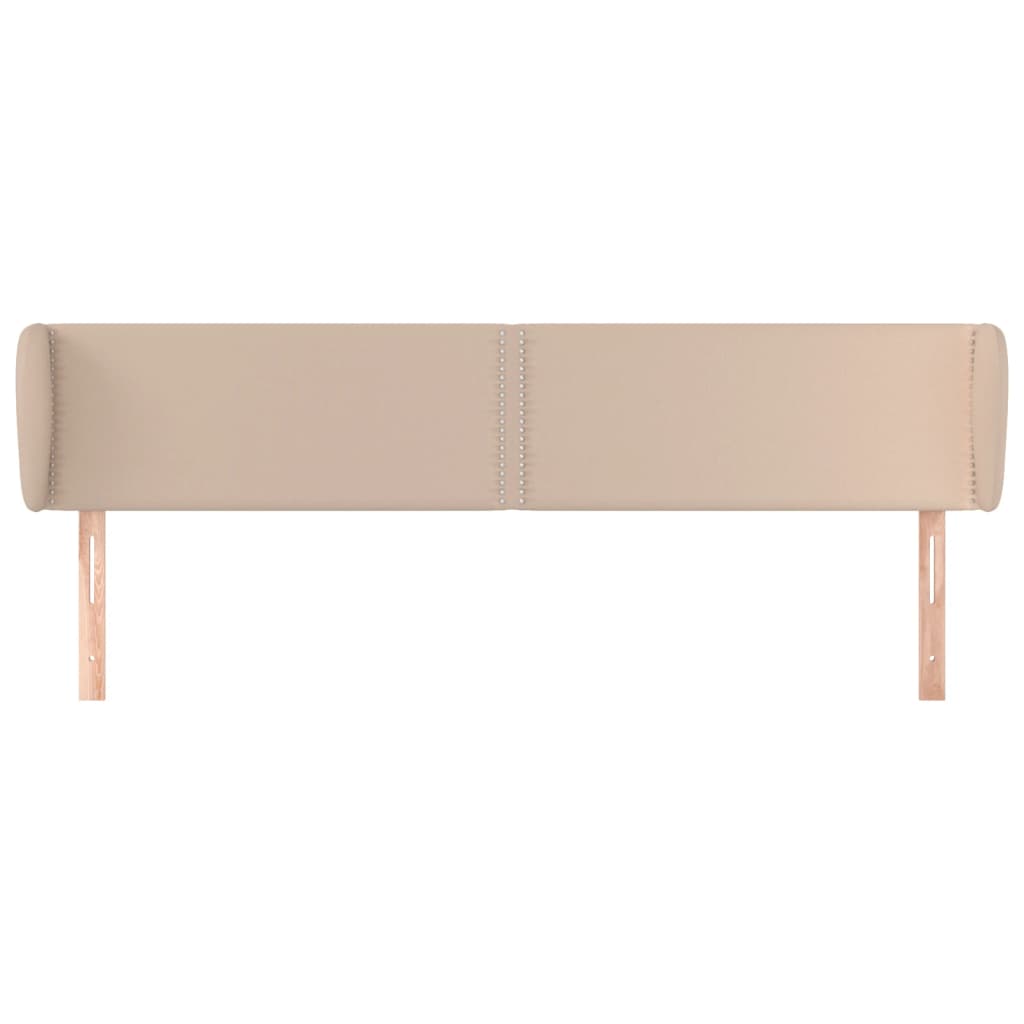 vidaXL Kopfteil mit Ohren Cappuccino-Braun 183x23x78/88 cm Kunstleder