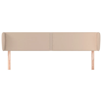 vidaXL Kopfteil mit Ohren Cappuccino-Braun 183x23x78/88 cm Kunstleder