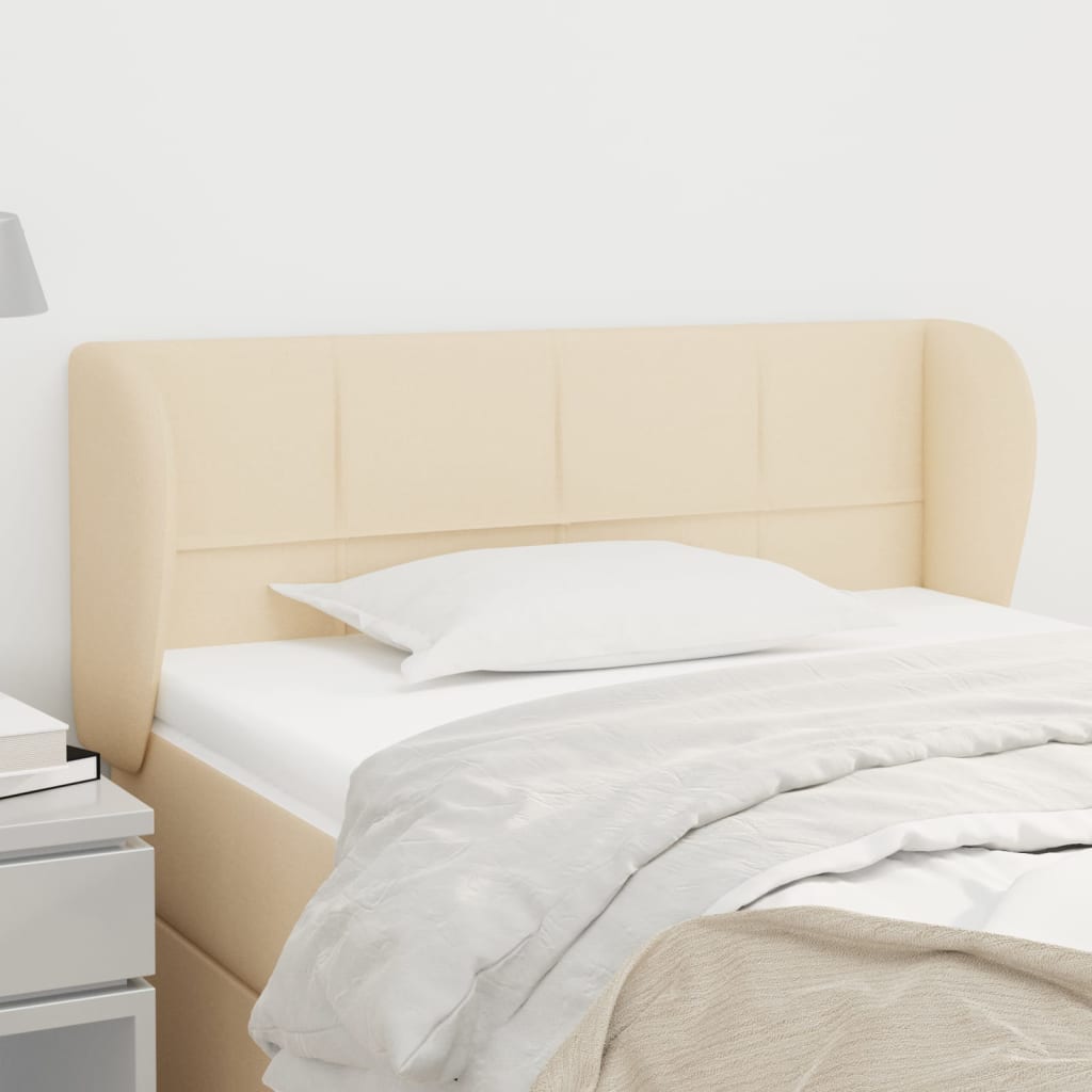 vidaXL Kopfteil mit Ohren Creme 83x23x78/88 cm Stoff