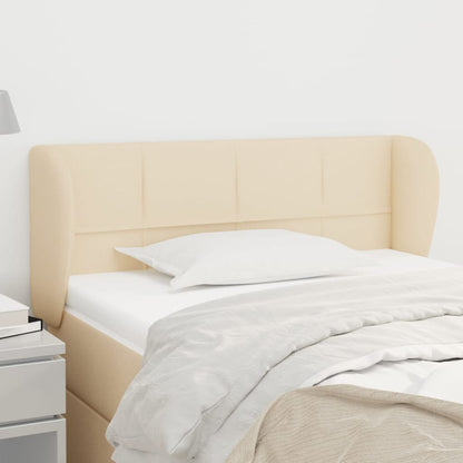 vidaXL Kopfteil mit Ohren Creme 83x23x78/88 cm Stoff
