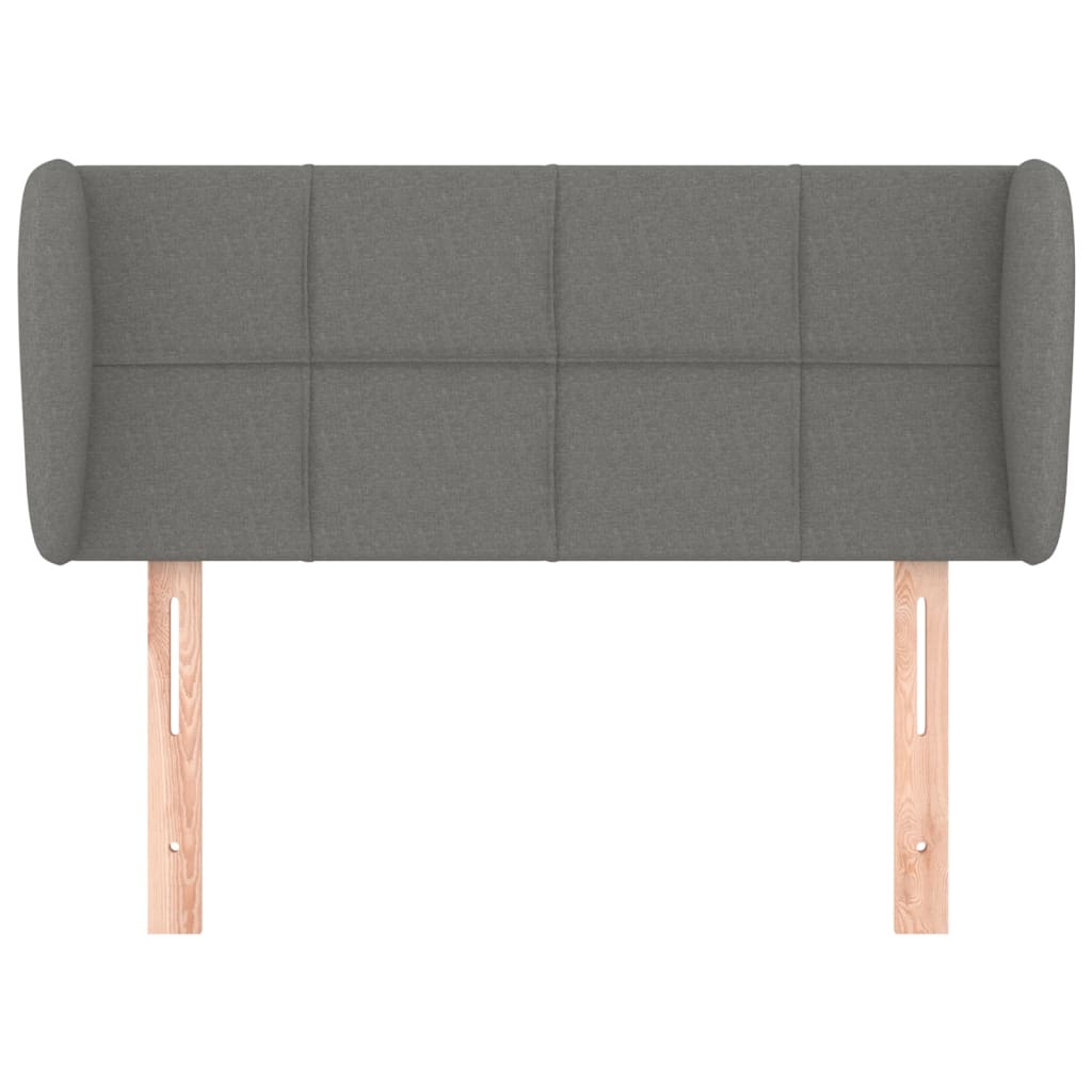 vidaXL Kopfteil mit Ohren Dunkelgrau 93x23x78/88 cm Stoff