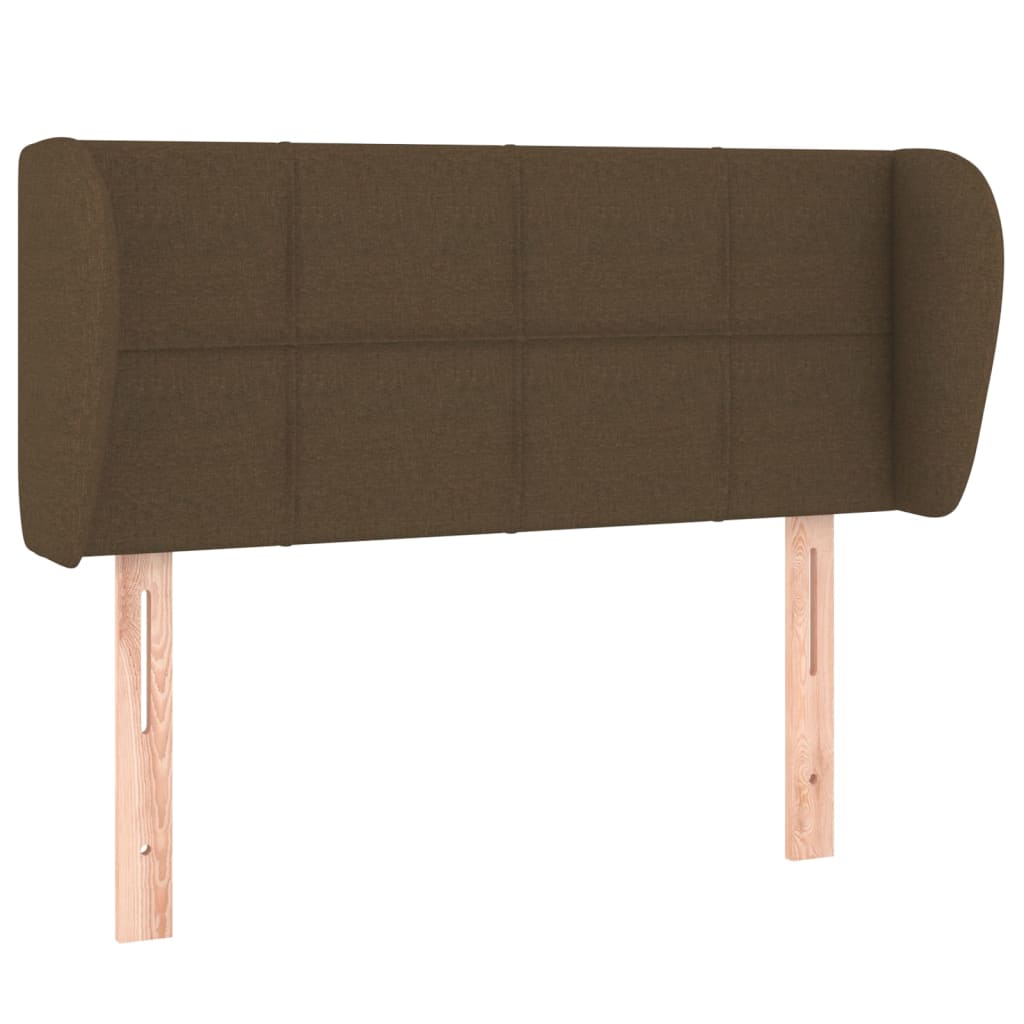 vidaXL Kopfteil mit Ohren Dunkelbraun 93x23x78/88 cm Stoff