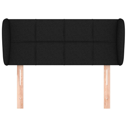 vidaXL Kopfteil mit Ohren Schwarz 103x23x78/88 cm Stoff