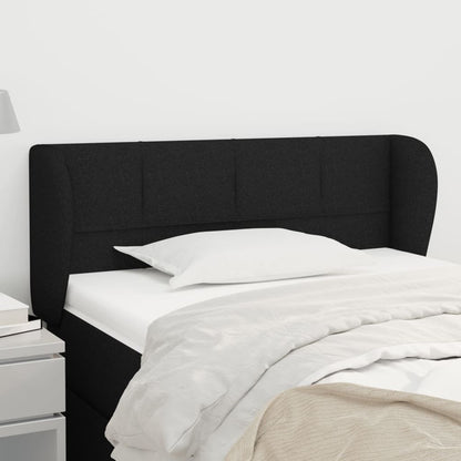 vidaXL Kopfteil mit Ohren Schwarz 103x23x78/88 cm Stoff