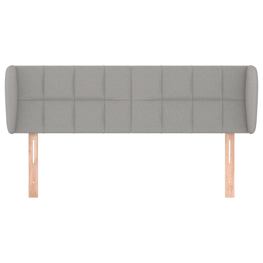 vidaXL Kopfteil mit Ohren Hellgrau 147x23x78/88 cm Stoff