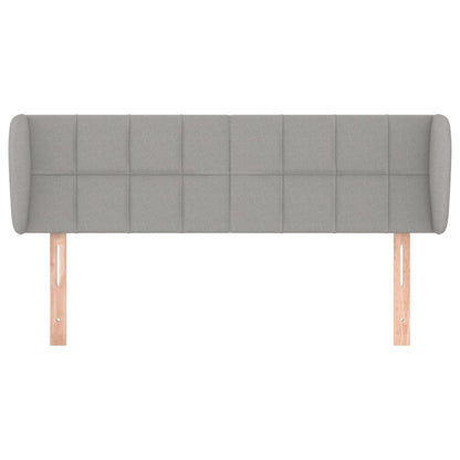 vidaXL Kopfteil mit Ohren Hellgrau 147x23x78/88 cm Stoff