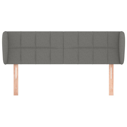 vidaXL Kopfteil mit Ohren Dunkelgrau 147x23x78/88 cm Stoff